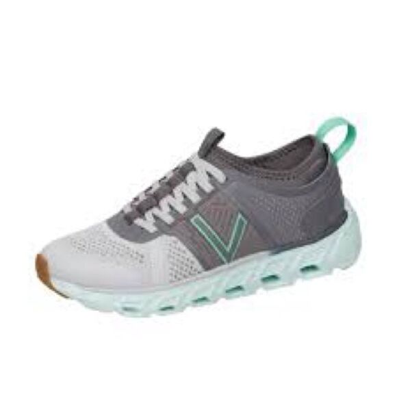 Like New Vionic Captivate Gray and Light Teal Sneakers - Picture 2 of 9